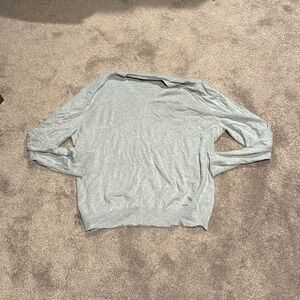 Calvin Klein Gray Cotton V-Neck Sweater SIZE XL